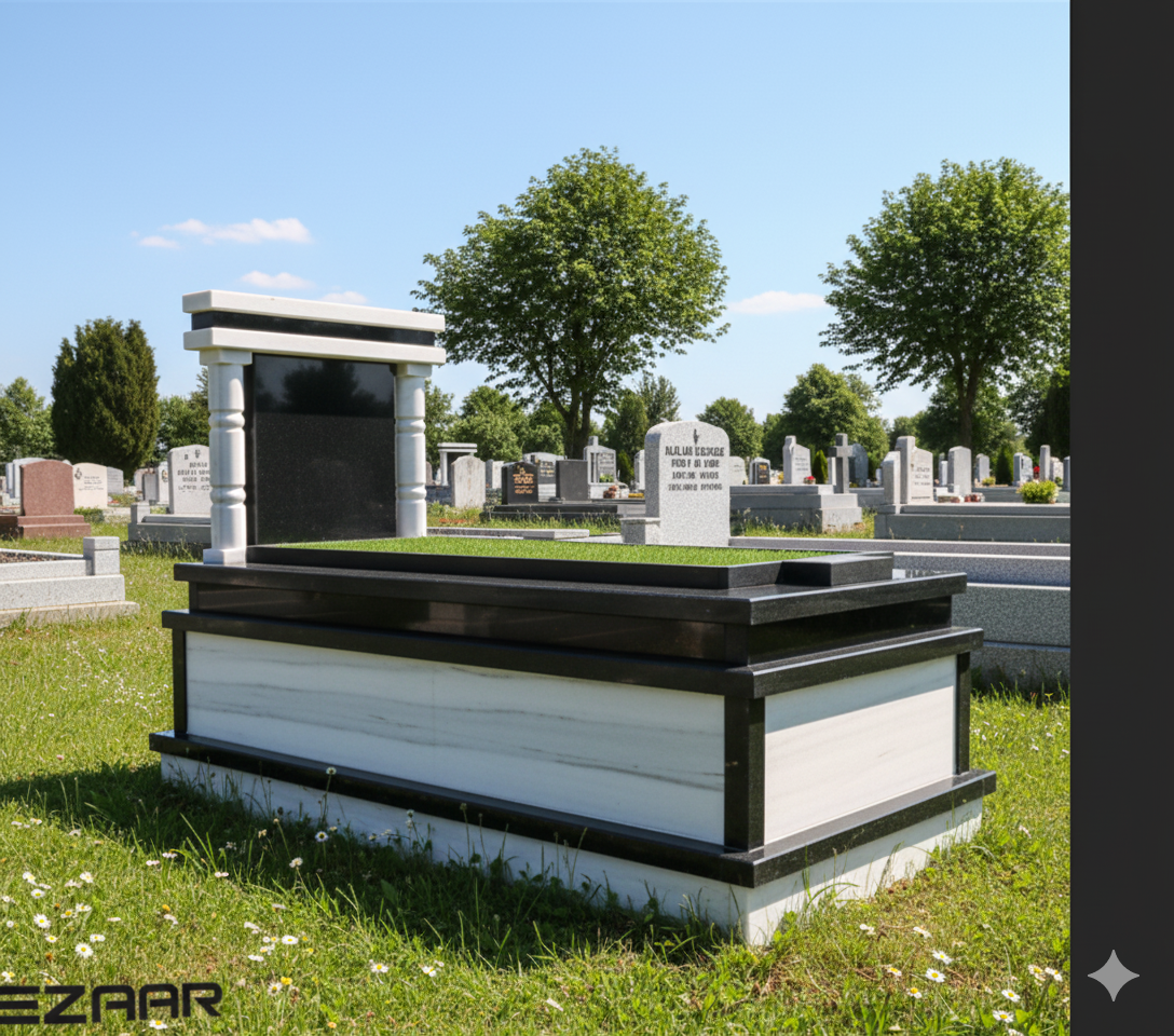 Absolit Black ve Beyaz Karışım Mezar